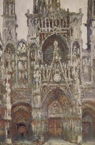 Catedral de Rouen, tarde, armonía en marrón, 1894 de Claude Monet